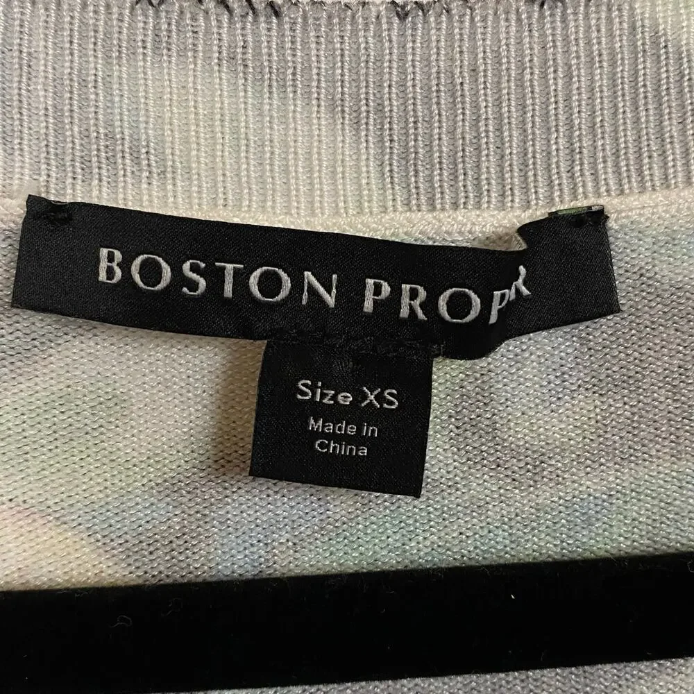 Boston Proper Black Lemon Print Cardigan Sweater Size Extra Small - Picture 4 of 6